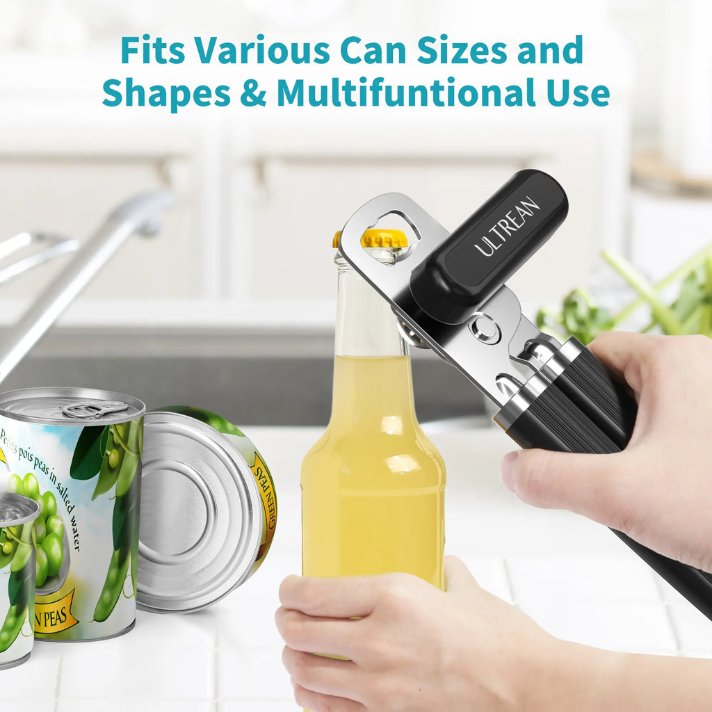 Stainless Steel Manual Can Bottle Opener | Smooth Edge Kitchen Tool
