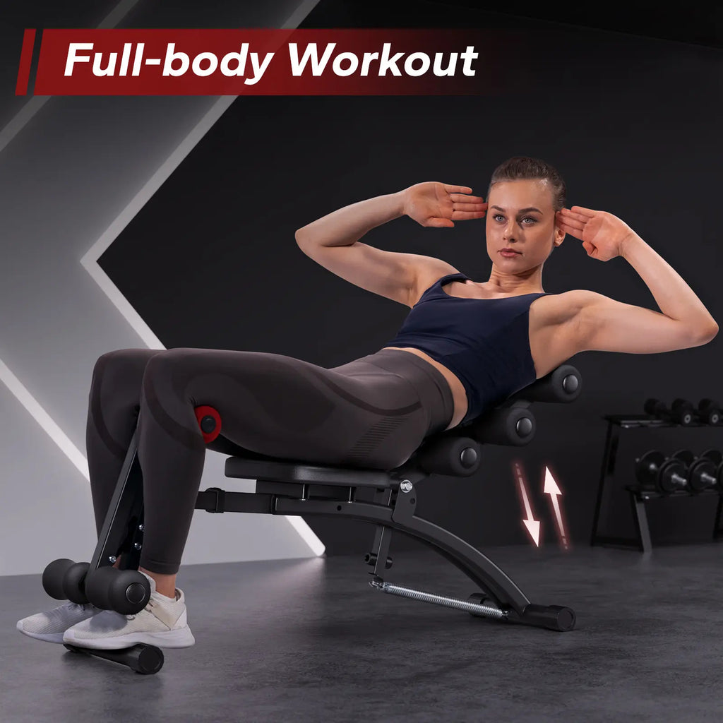 Anti-Shake Triangular Adjustable Weight Bench 300LBS, Padded Backrest Home Dumbbell Workout Bench