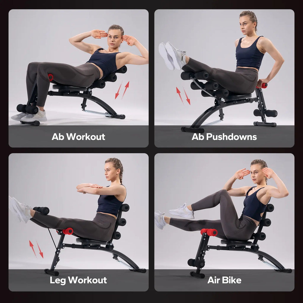Anti-Shake Triangular Adjustable Weight Bench 300LBS, Padded Backrest Home Dumbbell Workout Bench