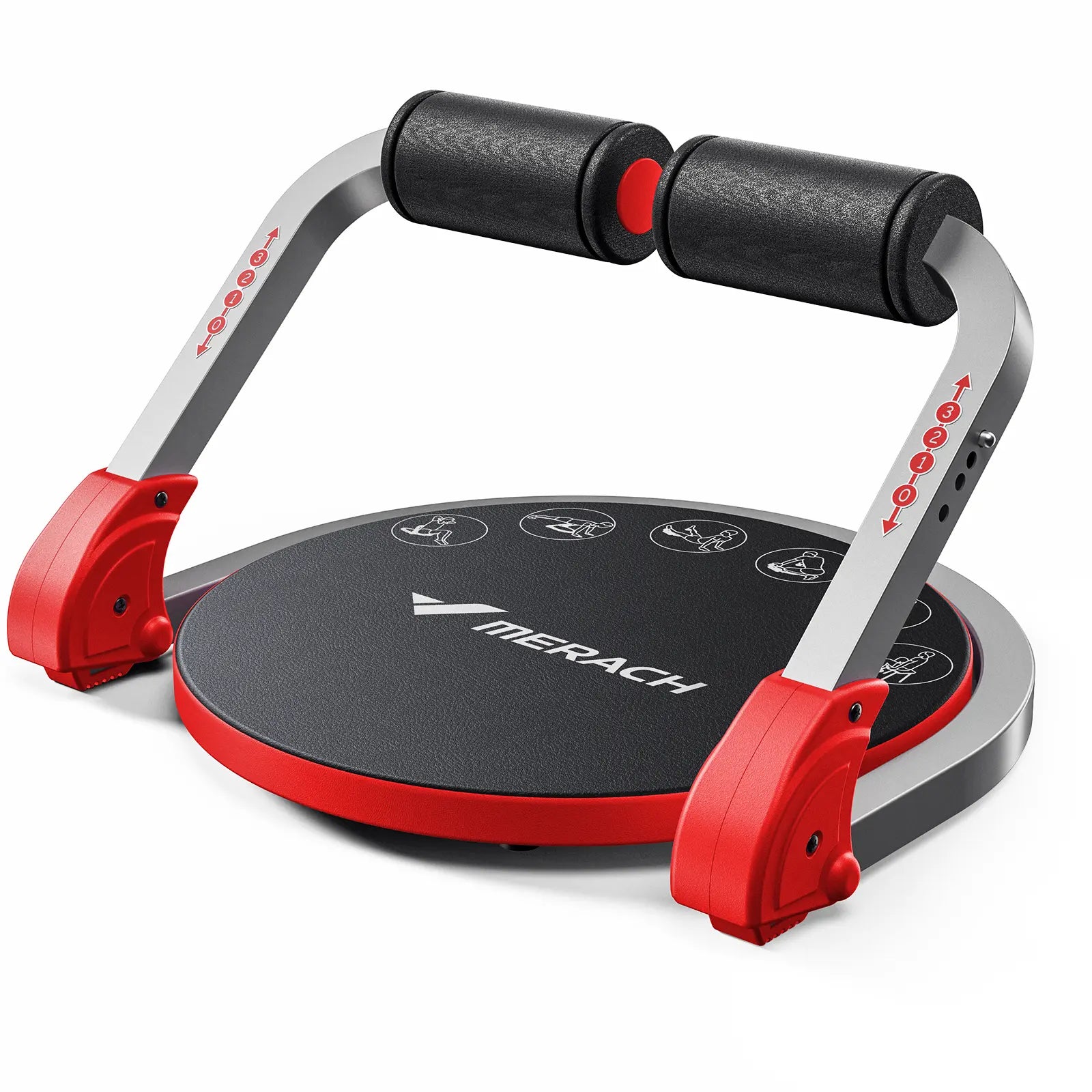 Adjustable Sit-Up Ab Trainer, 3-Level Resistance Core Crunch Machine for Home Abdominal Training