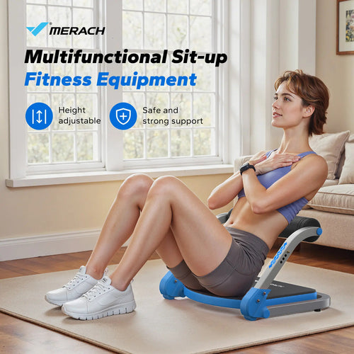 Adjustable Sit-Up Ab Trainer, 3-Level Resistance Core Crunch Machine for Home Abdominal Training