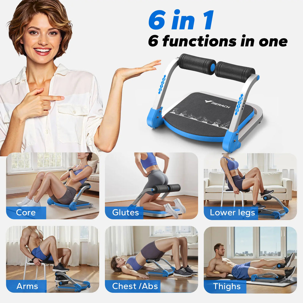 Compact 3-Speed Roll-Up Abdominal Machine, Sit-Up Workout Gear for Core Muscle Shaping