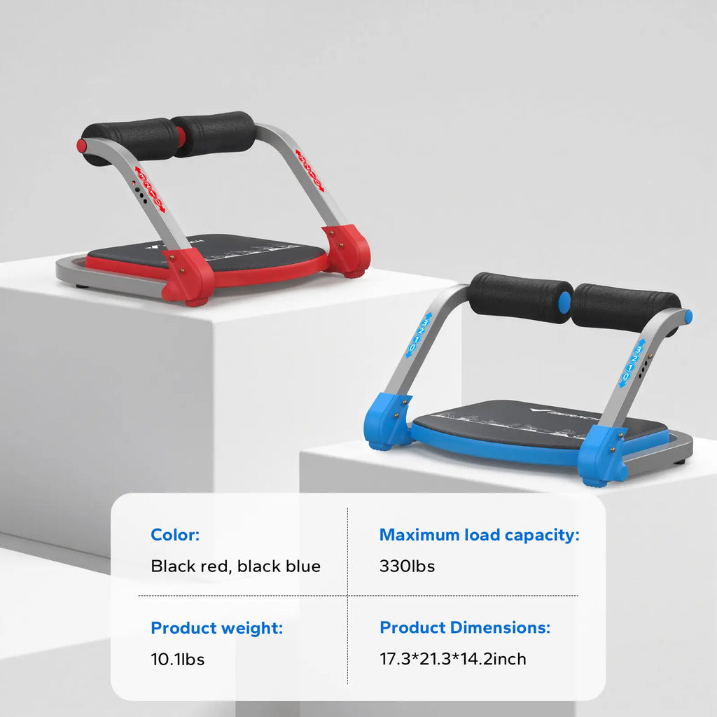 Compact 3-Speed Roll-Up Abdominal Machine, Sit-Up Workout Gear for Core Muscle Shaping