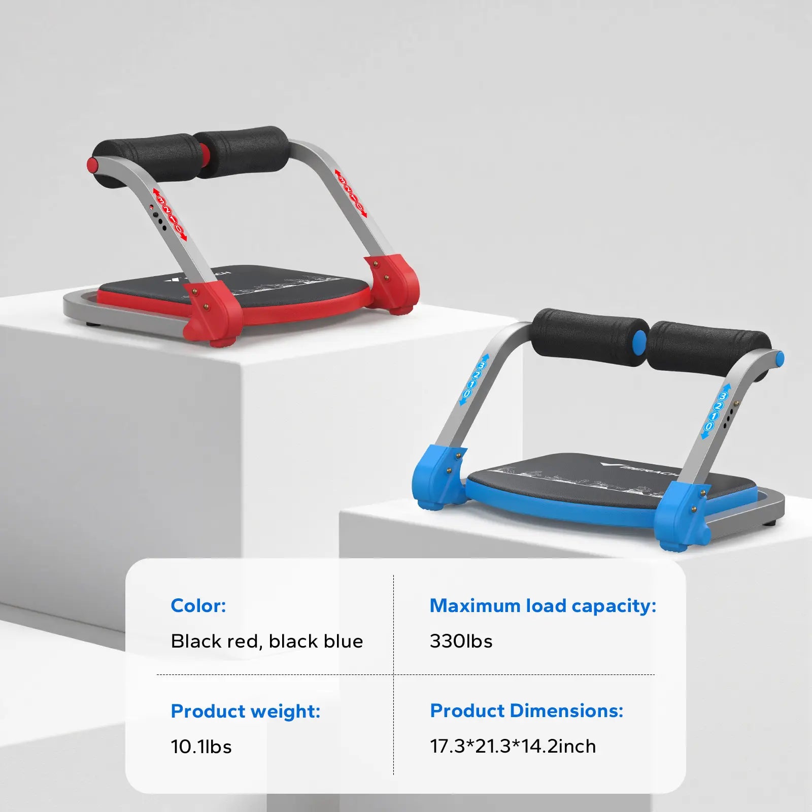 Compact 3-Speed Roll-Up Abdominal Machine, Sit-Up Workout Gear for Core Muscle Shaping